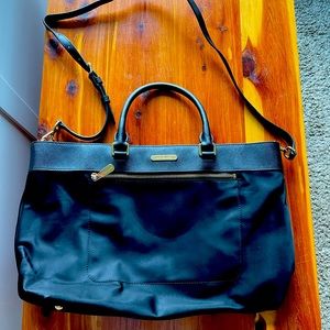 Michael Kors cross body black nylon bag.